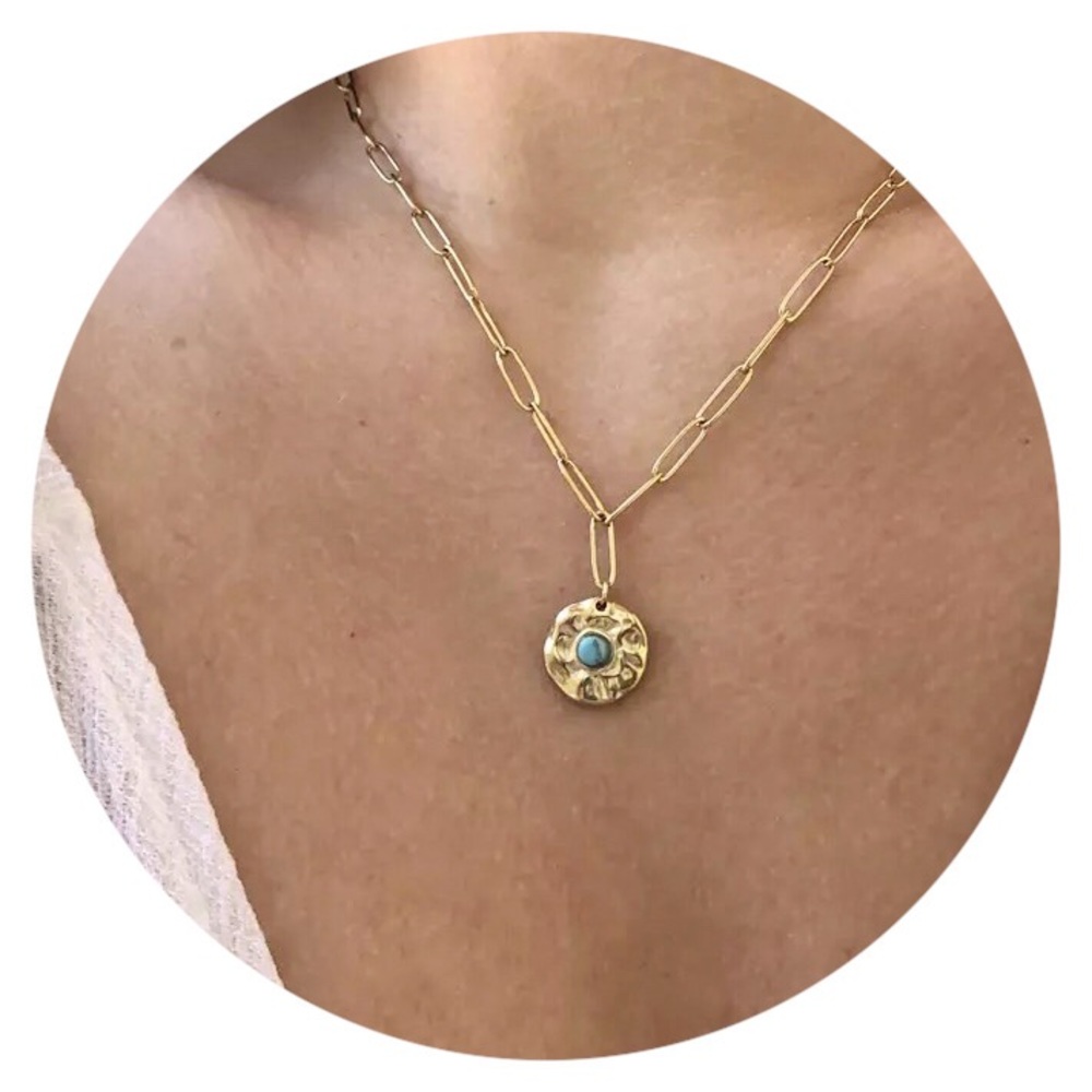 🔹• Anthro Turkuaz Pendant • 🔹 - Picture 2 of 6